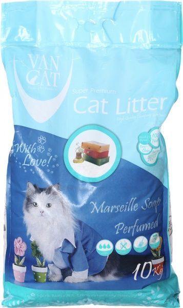 Наполнитель для кошачьего туалета VanCat Marseille Soap 10 кг 55452
