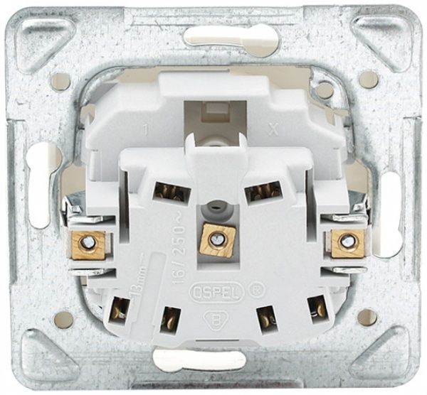 Розетка без заземлення Ospel Impresja 16 А 250 В без шторок кремовий