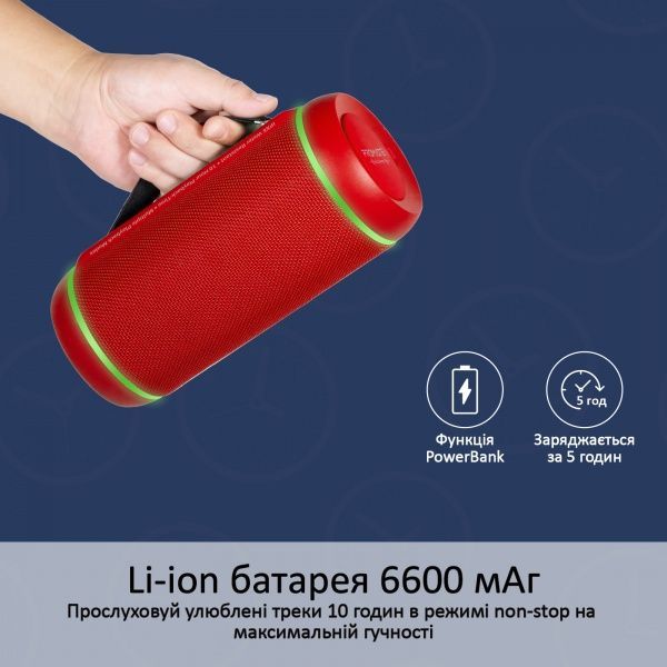 Портативна колонка Promate Silox-Pro 30W IPX6 2.0 red 