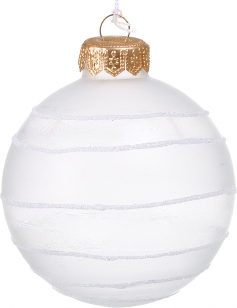 Шар новогодний с лепными элементами d 80 мм красный