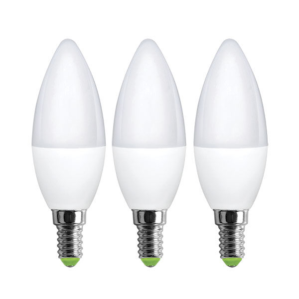 Лампа світлодіодна Светкомплект 3 шт./уп. 6 Вт C37 матова E14 220 В 3000 К 