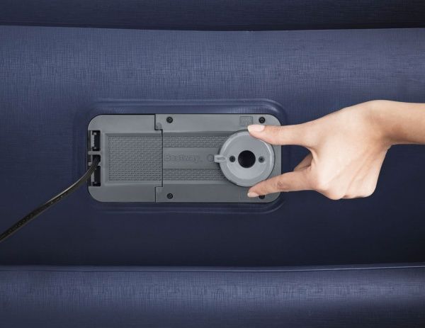 Матрац надувний Bestway Tritech Airbed Twin з вбудованим подвійним електронасосом 203х46 см сірий/синій