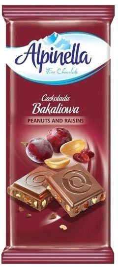 Шоколад Alpinella с арахисом и изюмом 90 г