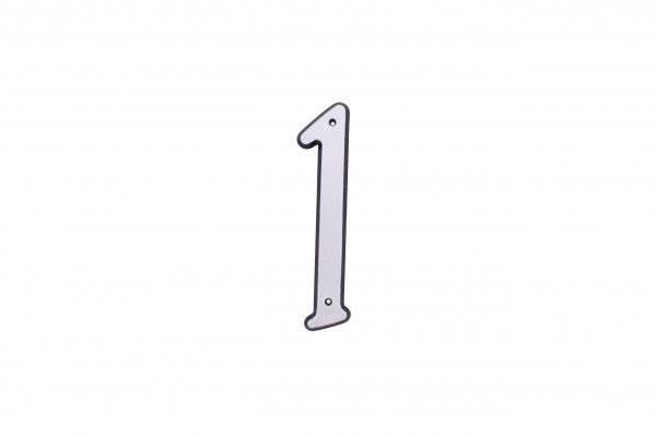 Цифра пластик срібний 60 мм Larvij LN5-PL112-MS #1