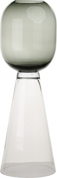 Ваза скляна Димчасто-прозора GIGA d27 80 см 2 Wrzesniak Glassworks