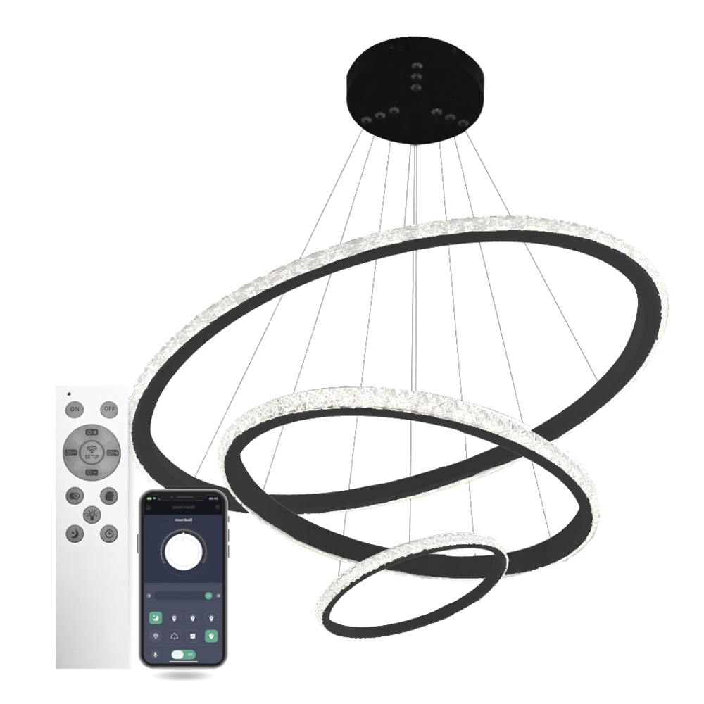 Люстра підвісна Luminaria 75 Вт LED-модуль 02 чорний JULIE CRYSTAL 75W 3R BLACK