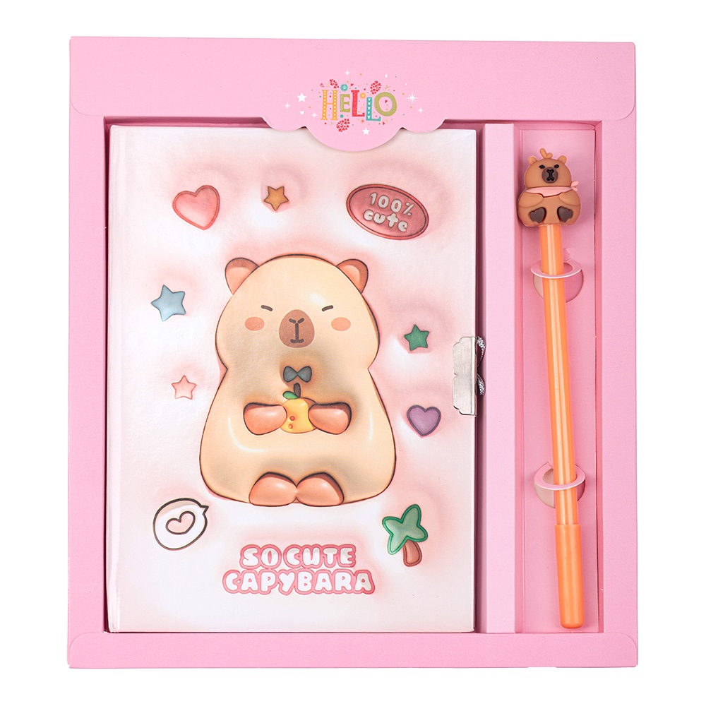 Блокнот дитячий на замочку Forme Capybara 203х225 мм KIDS Line