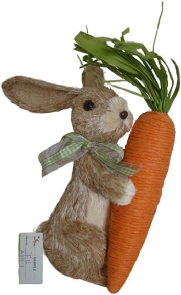 Декорация пасхальная Зайчик с морковкой F4A331-1