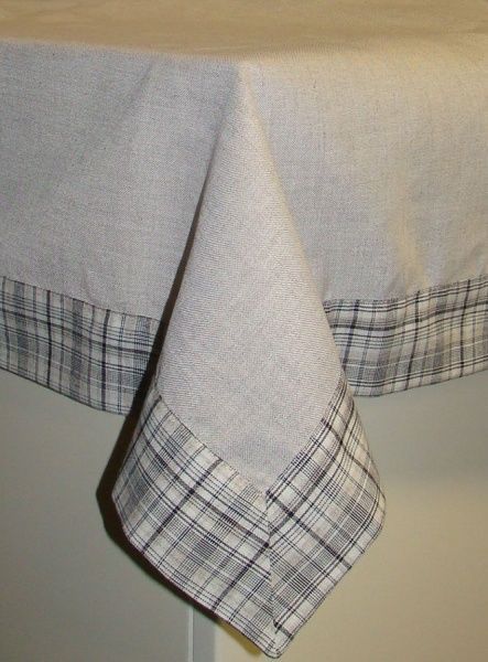 Скатерть «Клеточка» 642-16/00 140x180 см льняной Эдельвика 