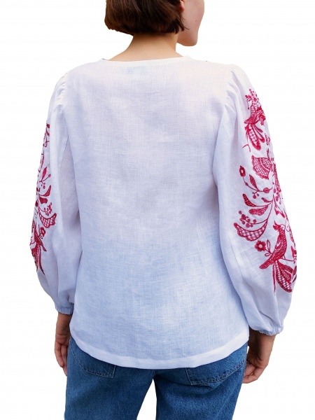 Вышиванка Галерея льна Орися р. 48 белый 9200/48/101