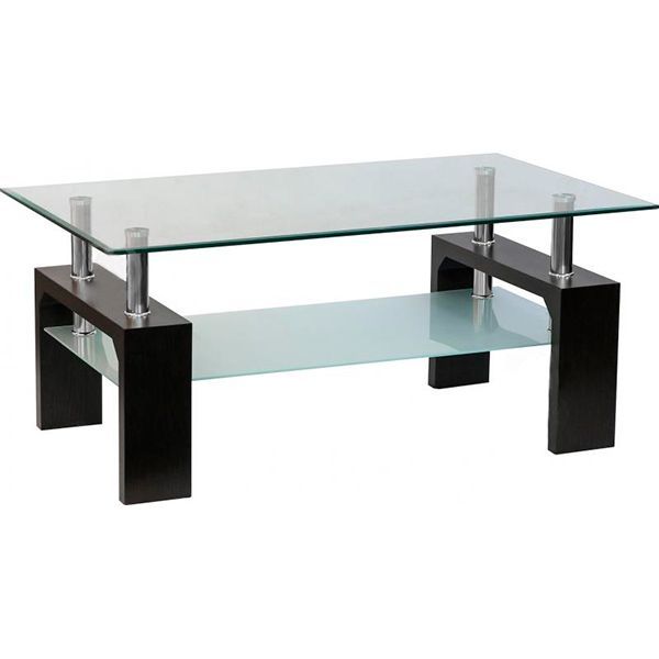 Стіл журнальний Diana Intro МДФ скло 600x1000x450мм 