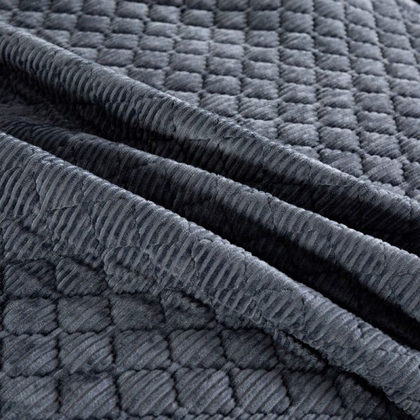 Покривало Velvet Darby 240x260 см La Nuit графіт 