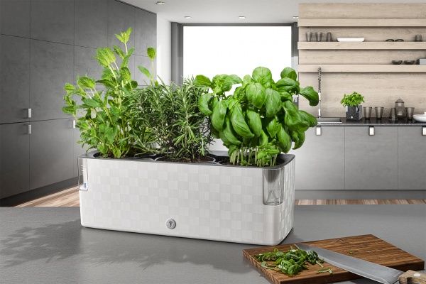 Вазон пластиковий Plastkon Cobble Trio 40x14x14 см прямокутний 6,2л білий 