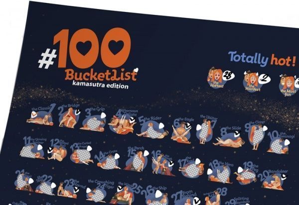 Cкретч постер 100 ДЕЛ KAMASUTRA edition (тубус)