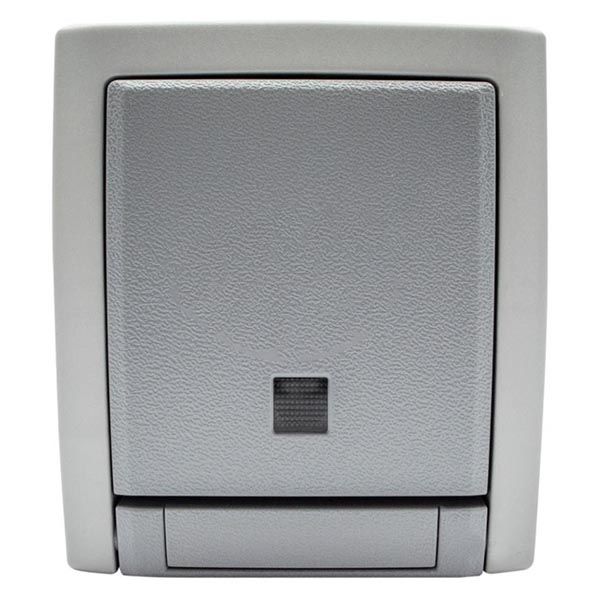 Выключатель одинарный с подсветкой Viko Pacific IP45 серый