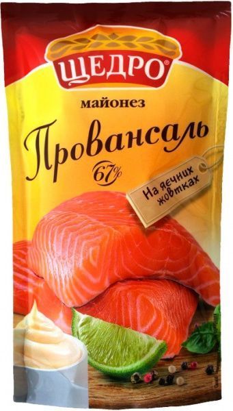 Майонез ТМ ЩЕДРО Провансаль 67% д/п 4823097405550 350 г