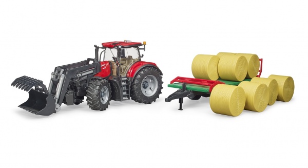 Машинка Bruder Case IH Optum 300CVX з причепом для тюків 1:16 03198