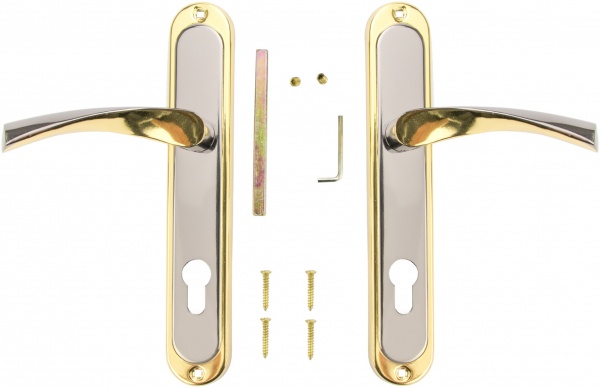 Ручка на планці Bruno Bravo PZ 85 мм золотий/нікель