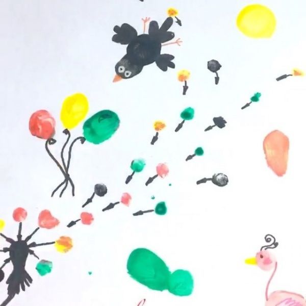 Набор пальчиковых красок Malinos Fingerfarben 6 цветов