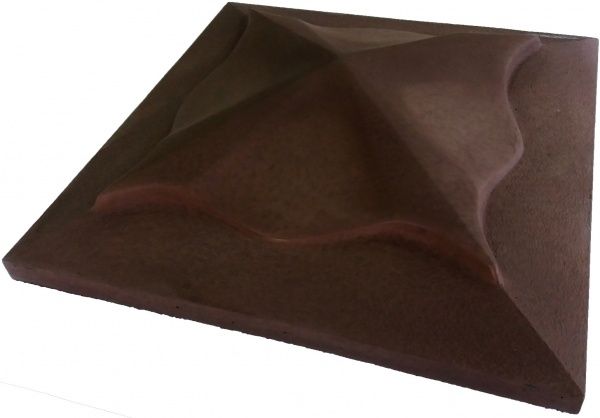 Кришка на стовп Медуза 450x450x110 мм коричневий Літос 