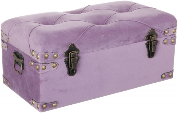 Скриня-пуф Велюр лавандовий 50х25х23 см 