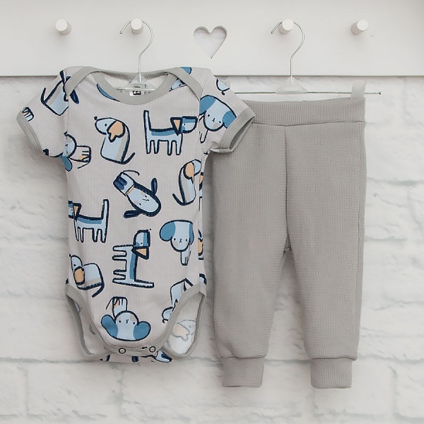 Комплект дитячого одягу Blanka сірий р.68 110236 