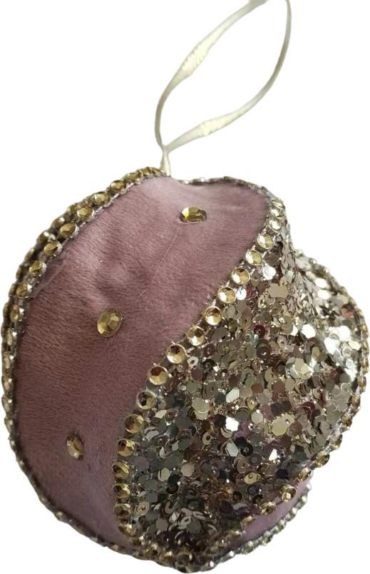 Куля завиток з паєтками d 100 мм в асортименті 23Q1411 / 23Q1411-PINK