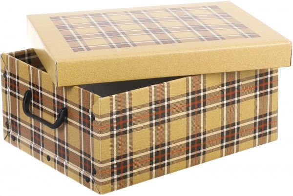 Ящик картонний Miss Space Клітинка 370x300x160 мм бежевий