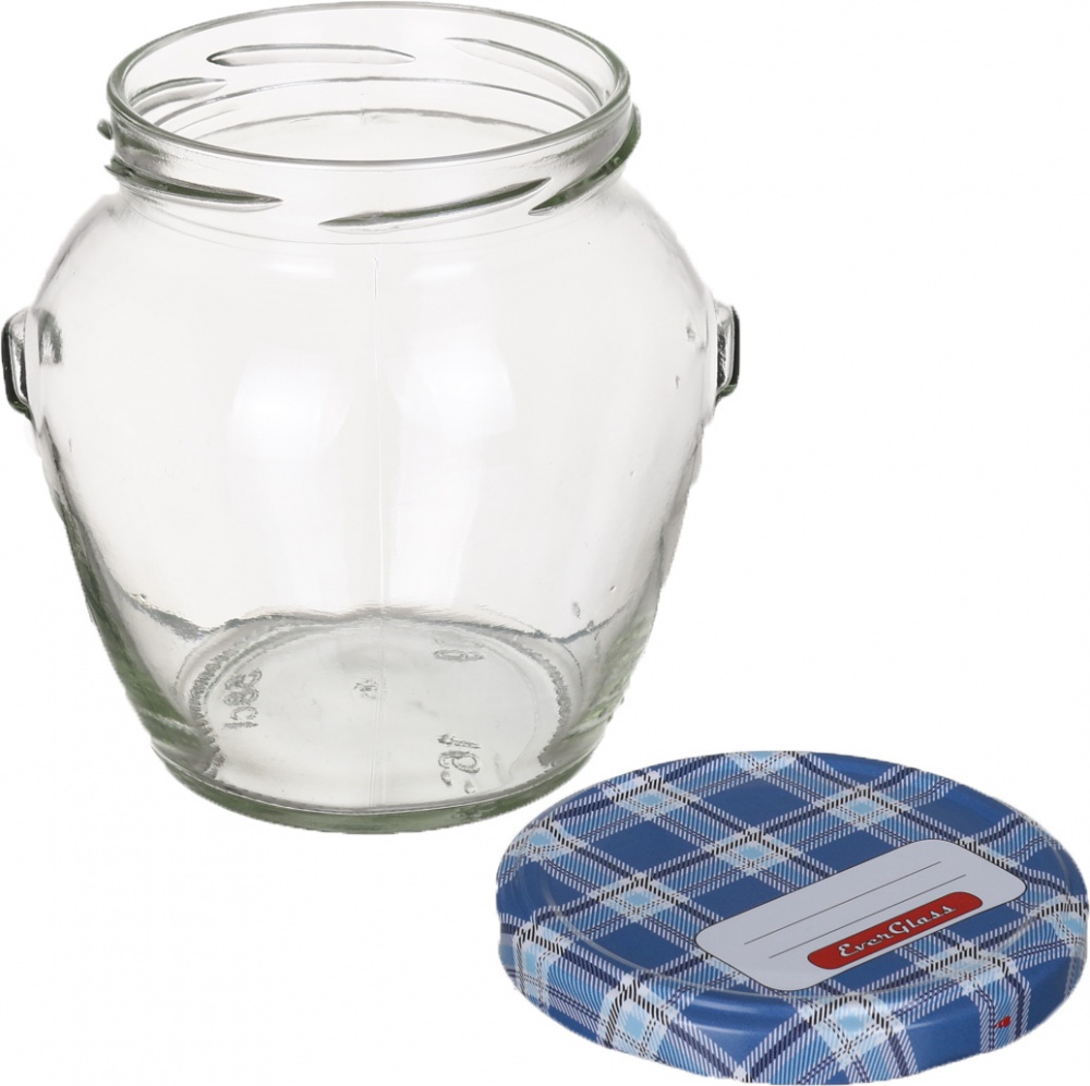 Банка для консервування Everglass з металевою кришкою 580 мл
