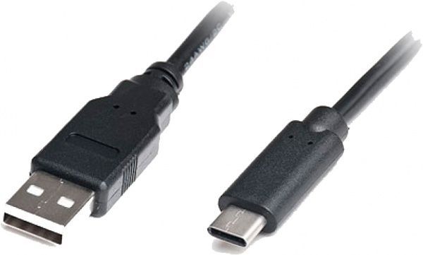 Кабель Real-el USB Type-C – USB 1 м чорний (USB2.0 AM-Type C 1m, black (RE) 