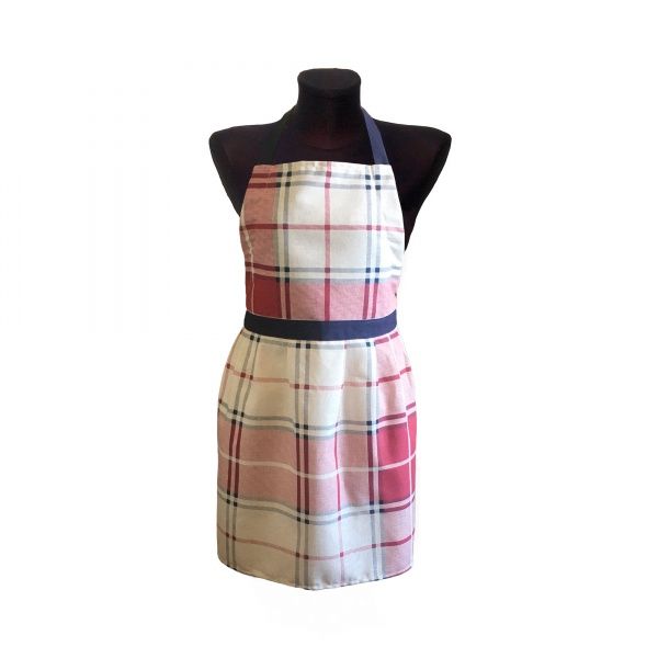Фартук Шарлотта клетка бежево-красный La Nuit