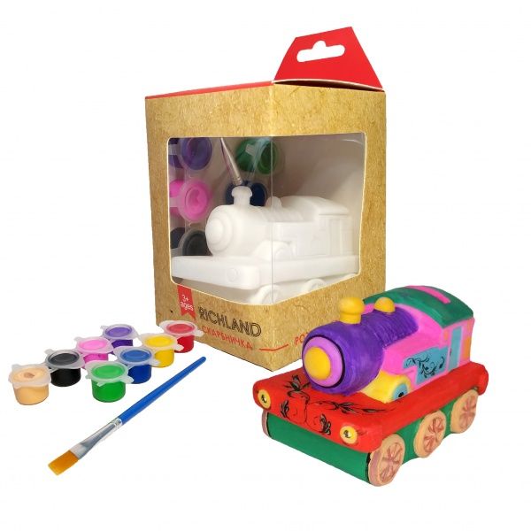 Набор для творчества копилка-раскраска Паровозик Річ-Ленд 