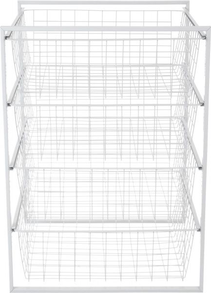 Стелаж з висувними кошиками 500х500х690 мм білий