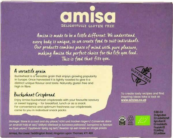 Хлібці AMISA Гречані Органік 120 г (8000019521251)