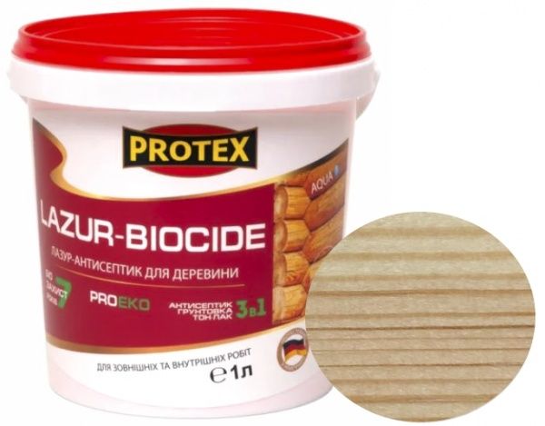 Лазур-антисептик Protex 3 в 1 безбарвний шовковистий мат 1 л