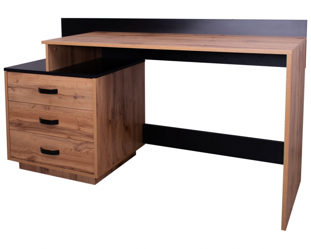 Стіл письмовий DC Палермо 835х1380х516 мм дуб тахо/чорний/дуб тахо