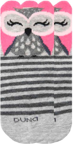 Шкарпетки дитячі для дівчаток Duna 4004 р.10–12 сірий із рожевим 