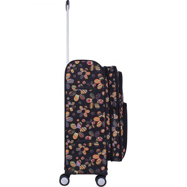 Чемодан Bagland 70 л черный с рисунком Леон сублимация 731 (0037966244) 