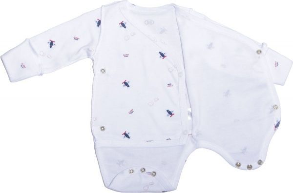 Комбинезон детский Фламинго р.62 белый с принтом 146-1009 