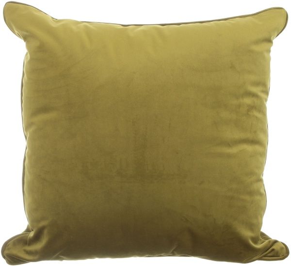 Подушка декоративна Велюр з кантом 45x45 см оливковий La Nuit 