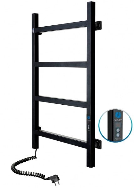 Рушникосушарка електрична NAVIN Nordic 500х800 Digital ліва (чорний муар) (12-241152-5080)