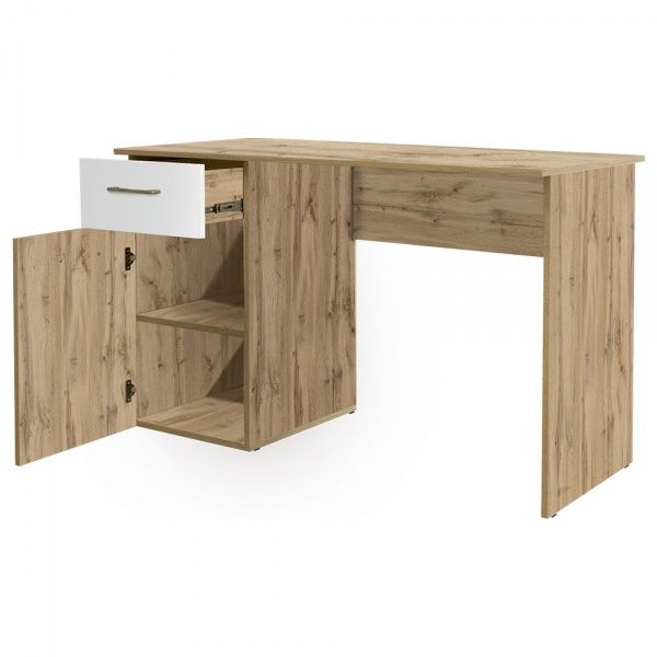 Стол письменный Ганза 1100x750x550 дуб тахо/белый 