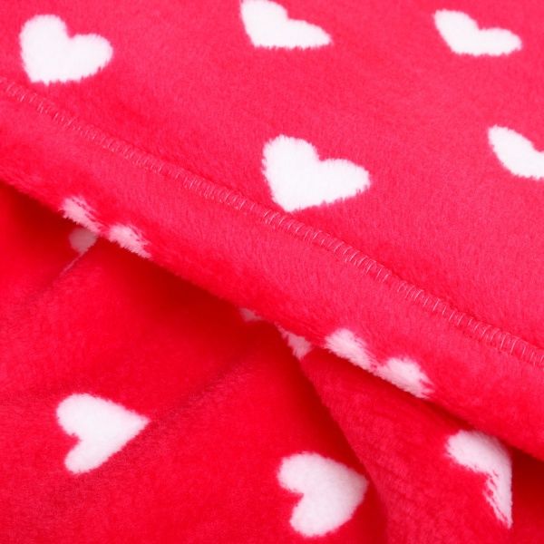 Плед Heart 160x200 см червоний із білим La Nuit 