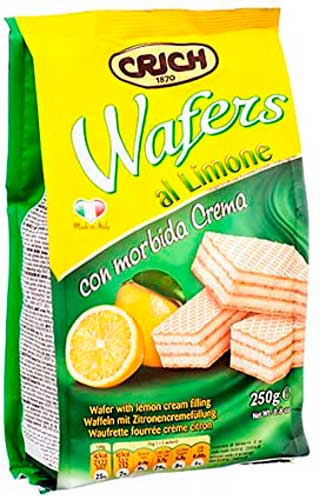 Вафлі Crich лимонні 250 г 8008620052630 