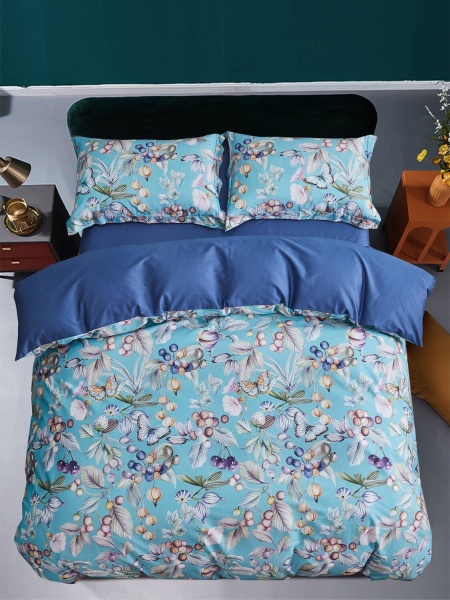 Комплект постільної білизни Merate сімейний блакитний La Nuit 