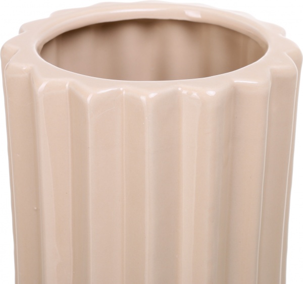 Ваза керамическая бежевая Smoothed 12,5х21 см