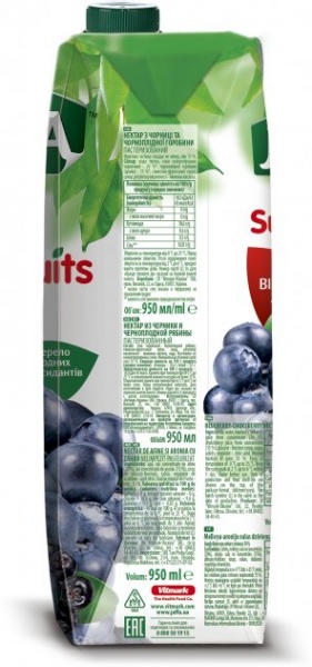 Нектар Jaffa Черника Черноплодная рябина 0,95л 