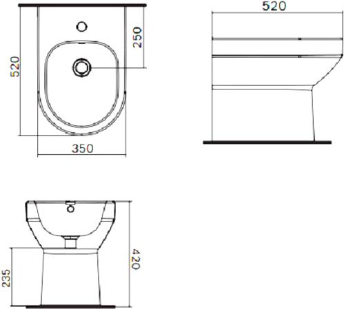 Биде напольное AM.PM Spirit C703111WH