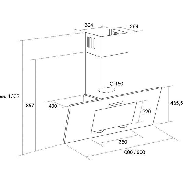 Вытяжка Pyramida HES 30 D 90 см