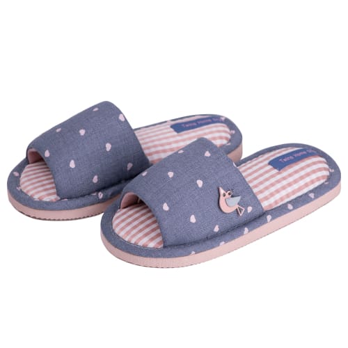 Тапочки для девочек Twins HS-VL джинс р.32/33 розовый с рисунком 7192 